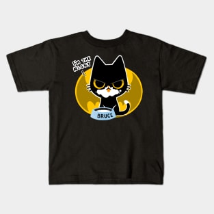 I'm the night - hero cat mask - cute and angry kitty Kids T-Shirt